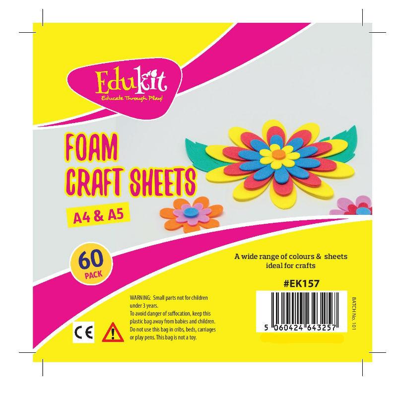 Primary 6 x 9 Adhesive Foam Sheets Value Pack by Creatology™, 30 Sheets