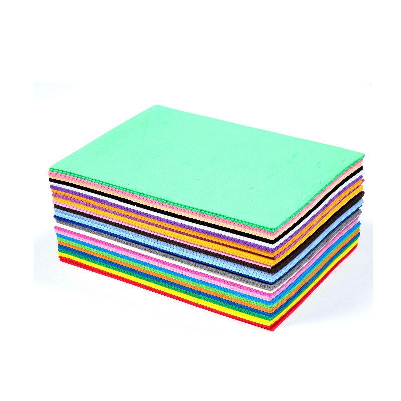 50-Pack of EVA Foam 2mm Craft Sheets – Multi-Coloured A5-Size